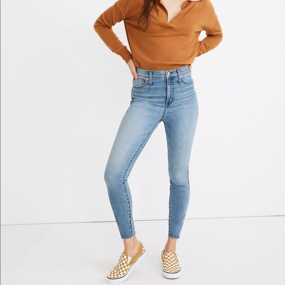 Madewell 10” High Rise Skinny Raw Hem edition